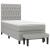 Pat box spring cu saltea, gri deschis, 90x190 cm, textil GartenMobel Dekor