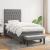 Pat box spring cu saltea, gri închis, 90x200 cm, textil GartenMobel Dekor