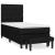 Pat box spring cu saltea, negru, 90x200 cm, textil GartenMobel Dekor