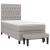 Pat box spring cu saltea, gri deschis, 100x200 cm, textil GartenMobel Dekor
