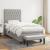 Pat box spring cu saltea, gri deschis, 100x200 cm, textil GartenMobel Dekor