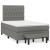 Pat box spring cu saltea, gri închis, 120x200 cm, textil GartenMobel Dekor