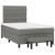 Pat box spring cu saltea, gri închis, 120x200 cm, textil GartenMobel Dekor