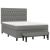 Pat box spring cu saltea, gri închis, 140x200 cm, textil GartenMobel Dekor