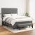 Pat box spring cu saltea, gri închis, 140x200 cm, textil GartenMobel Dekor