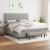 Pat continental cu saltea, gri deschis, 160x200 cm, textil GartenMobel Dekor