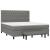 Pat box spring cu saltea, gri închis, 180x200 cm, textil GartenMobel Dekor
