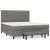Pat box spring cu saltea, gri închis, 180x200 cm, textil GartenMobel Dekor