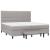 Pat box spring cu saltea, gri deschis, 200x200 cm, textil GartenMobel Dekor