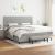 Pat box spring cu saltea, gri deschis, 200x200 cm, textil GartenMobel Dekor