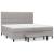 Pat box spring cu saltea, gri deschis, 200x200 cm, textil GartenMobel Dekor