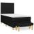 Pat box spring cu saltea, negru, 80x200 cm, textil GartenMobel Dekor