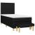Pat box spring cu saltea, negru, 80x200 cm, textil GartenMobel Dekor