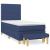 Pat box spring cu saltea, albastru, 90x190 cm, textil GartenMobel Dekor