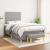 Pat continental cu saltea, gri deschis, 120x200 cm, textil GartenMobel Dekor