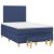 Pat box spring cu saltea, albastru, 120x200 cm, textil GartenMobel Dekor