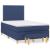 Pat box spring cu saltea, albastru, 120x200 cm, textil GartenMobel Dekor