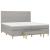 Pat box spring cu saltea, gri deschis, 200x200 cm, textil GartenMobel Dekor