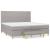 Pat box spring cu saltea, gri deschis, 200x200 cm, textil GartenMobel Dekor
