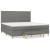 Pat box spring cu saltea, gri închis, 200x200 cm, textil GartenMobel Dekor