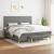 Pat box spring cu saltea, gri închis, 200x200 cm, textil GartenMobel Dekor