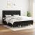 Pat box spring cu saltea, negru, 200x200 cm, textil GartenMobel Dekor