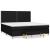 Pat box spring cu saltea, negru, 200x200 cm, textil GartenMobel Dekor