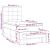 Pat box spring cu saltea, gri deschis, 90x200 cm, textil GartenMobel Dekor