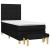 Pat box spring cu saltea, negru, 90x200 cm, textil GartenMobel Dekor