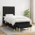 Pat box spring cu saltea, negru, 90x200 cm, textil GartenMobel Dekor