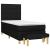 Pat box spring cu saltea, negru, 100x200 cm, textil GartenMobel Dekor