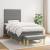 Pat box spring cu saltea, gri închis, 100x200 cm, textil GartenMobel Dekor