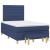 Pat box spring cu saltea, albastru, 120x200 cm, textil GartenMobel Dekor