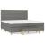 Pat box spring cu saltea, gri închis, 200x200 cm, textil GartenMobel Dekor