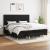 Pat box spring cu saltea, negru, 200x200 cm, textil GartenMobel Dekor