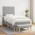 Pat continental cu saltea, gri deschis, 80x200 cm, textil GartenMobel Dekor