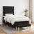 Pat box spring cu saltea, negru, 100x200 cm, textil GartenMobel Dekor