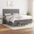 Pat box spring cu saltea, gri închis, 180x200 cm, textil GartenMobel Dekor