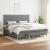 Pat box spring cu saltea, gri închis, 200x200 cm, textil GartenMobel Dekor