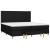 Pat box spring cu saltea, negru, 200x200 cm, textil GartenMobel Dekor