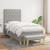 Pat continental cu saltea, gri deschis, 80x200 cm, textil GartenMobel Dekor