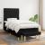 Pat box spring cu saltea, negru, 100x200 cm, textil GartenMobel Dekor