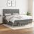 Pat box spring cu saltea, gri închis, 180x200 cm, textil GartenMobel Dekor