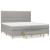 Pat box spring cu saltea, gri deschis, 200x200 cm, textil GartenMobel Dekor