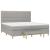 Pat box spring cu saltea, gri deschis, 200x200 cm, textil GartenMobel Dekor