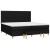 Pat box spring cu saltea, negru, 200x200 cm, textil GartenMobel Dekor