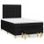Pat box spring cu saltea, negru, 120x200 cm, textil GartenMobel Dekor