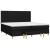 Pat box spring cu saltea, negru, 200x200 cm, textil GartenMobel Dekor