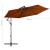 Umbrelă suspendată cu stâlp din aluminiu, cărămiziu, 300 cm GartenMobel Dekor