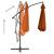 Umbrelă suspendată cu stâlp din aluminiu, cărămiziu, 300 cm GartenMobel Dekor